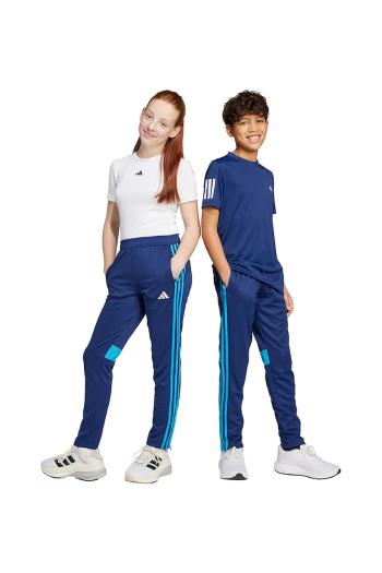 Detské tepláky adidas Performance tmavomodrá farba, s nášivkou, JW0485