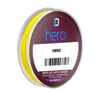 Delphin náväzcová šnúra hero 8 fluo žltá 15 m - 0,16 mm 10,50 kg