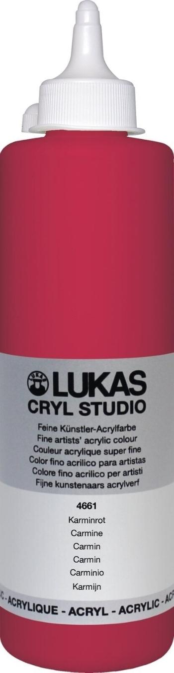 Lukas Cryl Studio Plastic Bottle Akrylová farba Carmine 500 ml 1 ks