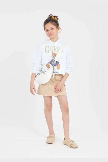Dievčenská sukňa Guess béžová farba, mini, rovný strih, J5RD23 WFY91