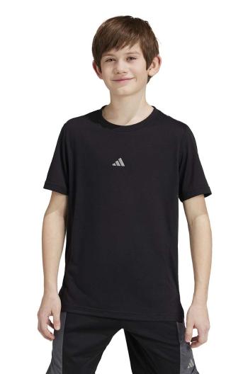 Detské tričko adidas čierna farba, s potlačou