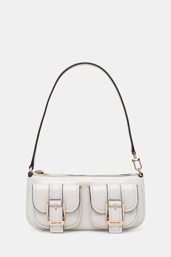Kožená kabelka MICHAEL Michael Kors biela farba, 32S5GZCU1L