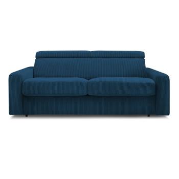 Sötétkék kordbársony kinyitható kanapé 215 cm Monaco – Bobochic Paris