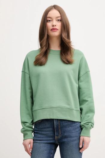 Bavlnená mikina United Colors of Benetton zelená farba, s potlačou, 3UNID109A