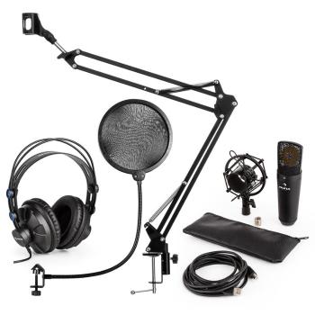 Auna MIC-920B USB mikrofónová sada V4 slúchadlá, mikrofón, mikrofónové rameno , pop filter