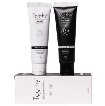 Toothy Sada bieliacich zubných pást All Day Care 2 x 65 g