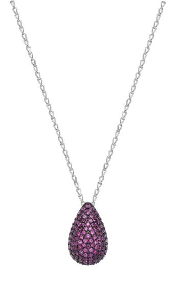 Brosway Strieborný náhrdelník Tear Drop Passion Ruby Fancy FPR120