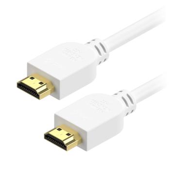 Videokábel AlzaPower Premium HDMI 2.0 High Speed 4K fehér