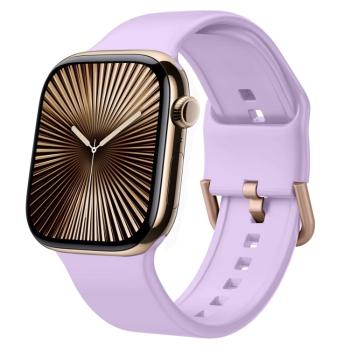 SILICONE Vymeniteľný remienok pre Apple Watch 10 46mm svetlofialový