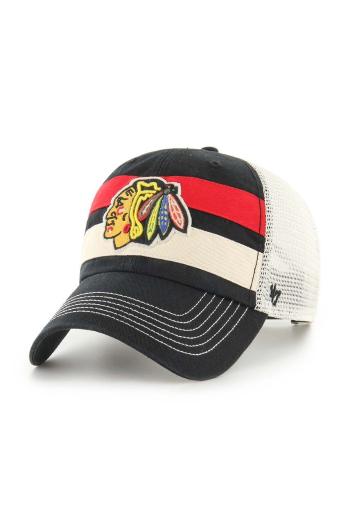 Kšiltovka 47 brand NHL Chicago Blackhawks černá barva, s aplikací, H-CLBBN04GWP-BK