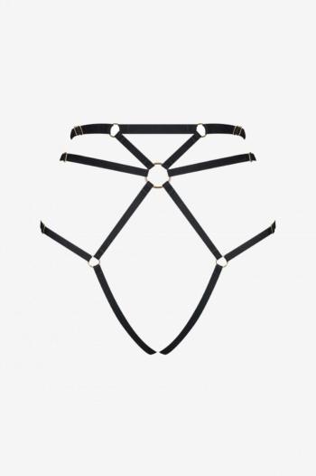 Čierne bodyharness nohavičky Maya