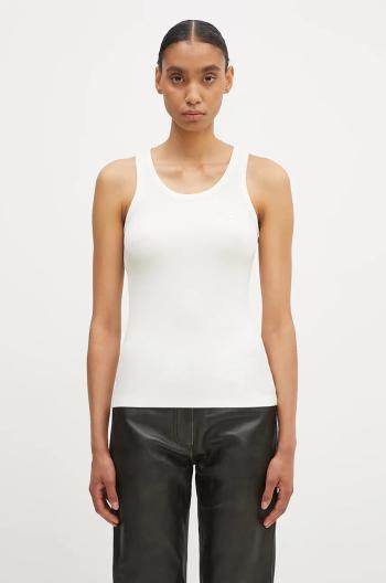 Top Coperni Rib Logo Tank Top dámsky, béžová farba, COPJS12F5006