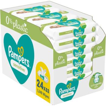 Pampers Sensitive Plastic Free vlhčené čistiace obrúsky pre deti pre citlivú pokožku 24x52 ks