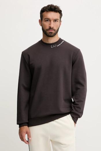 Mikina EA7 Emporio Armani hnedá farba, jednofarebná, AF13799.7X000149