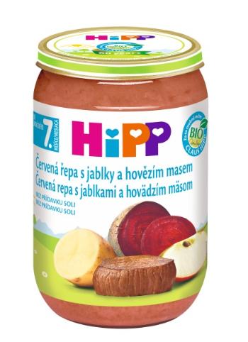 HIPP BIO Červená repa s jablkami a hovädzím mäsom 220 g