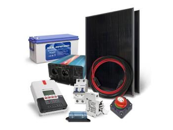 Solárna zostava ostrovná SOLARFAM 740Wp, 12V, batéria 200Ah, menič 230VAC 2000W