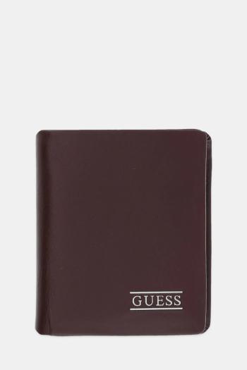 Kožená peňaženka Guess NEW BOSTON čierna farba, SMNEBR LEA22