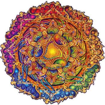 UNIDRAGON Drevené puzzle mandala inexhaustible abundancia veľkosť M