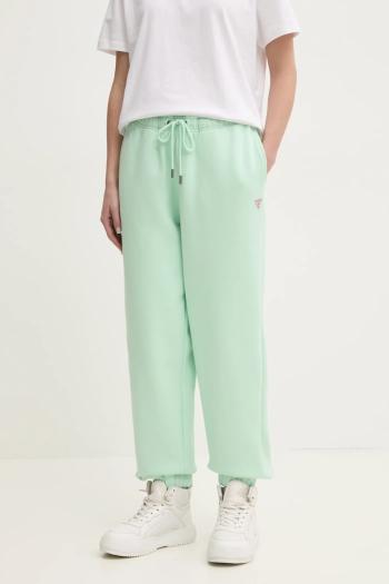 Tepláky Guess Jeans zelená farba, jednofarebné, W4YB33 KC811