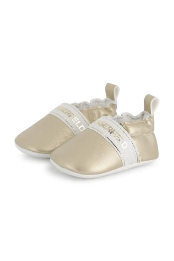 Topánky pre bábätká Karl Lagerfeld zlatá farba, Z30579