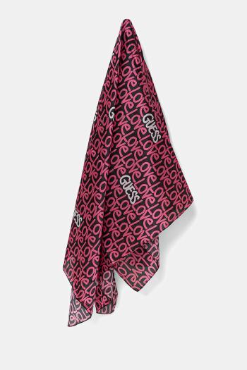 Šatka Guess dámske, čierna farba, vzorovaná, AW5299 SIL03