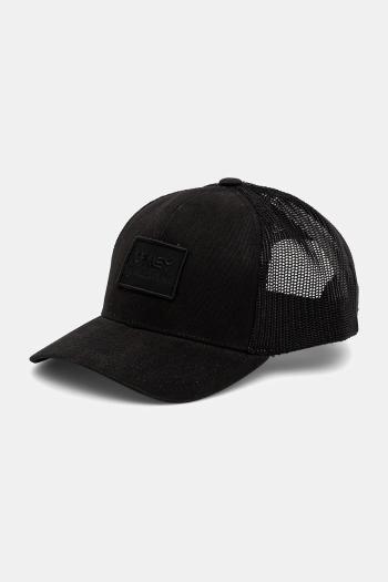 Bavlnená šiltovka Oakley čierna farba, jednofarebná, FOS900906
