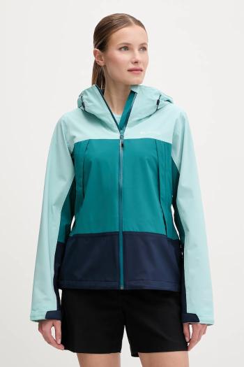 Turistická bunda Columbia Boulder Falls tyrkysová farba, 2116302