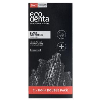 ECODENTA Čierna zubná pasta na bielenie zubov 2 x 100 ml