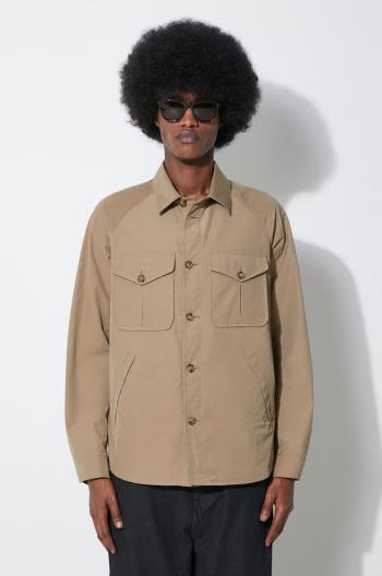 Bunda Baracuta Shirt Jacket Br Cloth pánska, béžová farba, prechodná, BRCPS1044