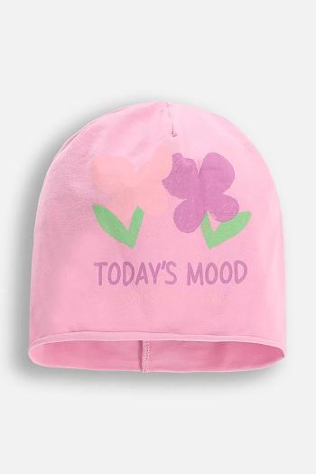 Čiapka Coccodrillo ružová farba biela, z tenkej pleteniny, bavlnené, ACCESSORIES SPRING GIRL