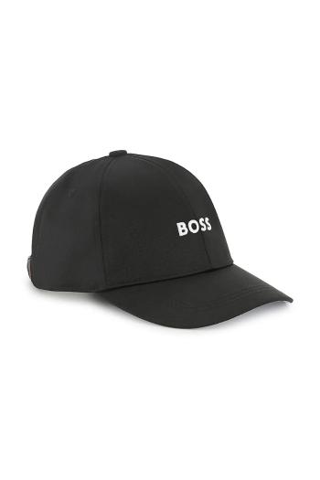 Detská baseballová čiapka BOSS čierna farba, jednofarebná, J51685