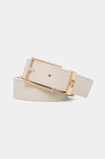 Kožený opasok Tommy Hilfiger dámsky, béžová farba, AW0AW16834