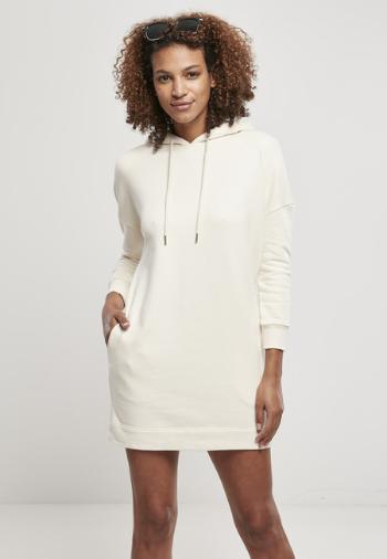 Urban Classics Ladies Organic Oversized Terry Hoody Dress whitesand