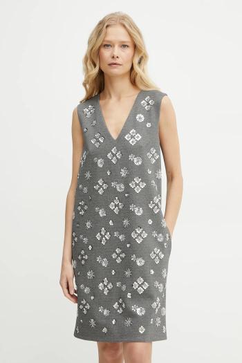 Šaty Weekend Max Mara šedá farba, mini, rovný strih, 2515621081600