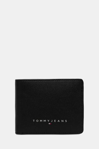 Peňaženka Tommy Jeans pánska, čierna farba, AM0AM13696
