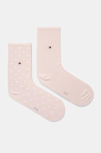 Ponožky Tommy Hilfiger 2-pak dámske, čierna farba, 100001493