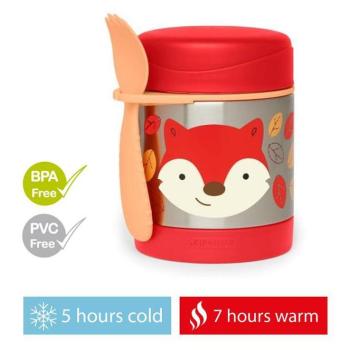 SKIP HOP Zoo termoska na jedlo s lyžičkou/vidličkou Líška 3r+ 325 ml