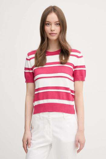 Bavlnený sveter United Colors of Benetton ružová farba, ľahké, 1294E10D0