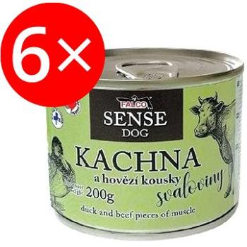 Falco Sense Dog kačka a hovädzie 200 g 6 ks (8594725086064)