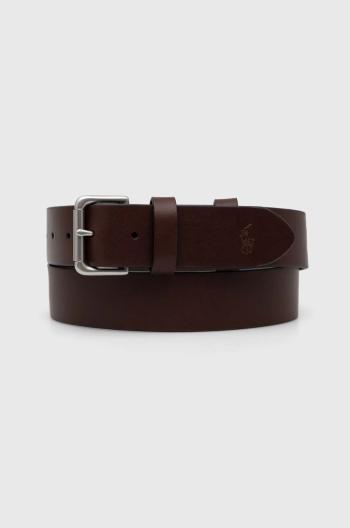Kožený opasok Polo Ralph Lauren pánsky, hnedá farba, 405899989