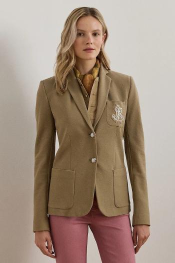 Sako Lauren Ralph Lauren béžová farba, jednoradové, jednofarebné, 200797305