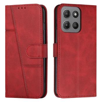 STITCHED Peňaženkový kryt pre Motorola Moto G15 / G15 Power červený