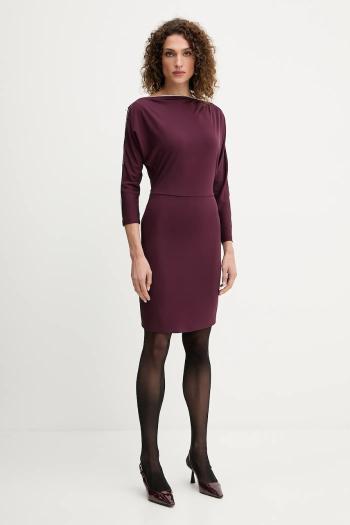 Šaty Patrizia Pepe bordová farba, mini, priliehavé, 8A1501 J321