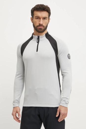 Športová mikina EA7 Emporio Armani St. Moritz Powerstretch šedá farba, s nášivkou, PJQXZ.6DPMA5