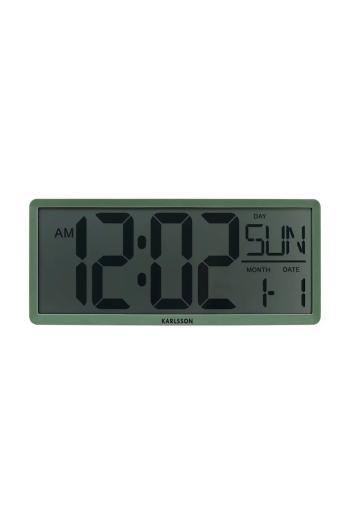 Nástenné hodiny Retro LCD zelená farba