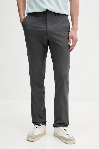 Nohavice Calvin Klein šedá farba, rovný strih, LV04LB610G