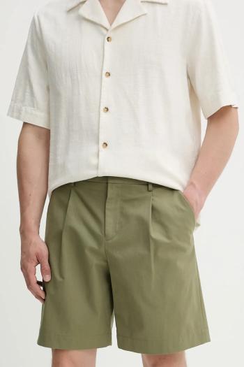 Bavlnené šortky A.P.C. short crew zelená farba, COHFU.H10198