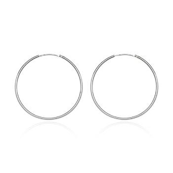 Okrúhle náušnice zo striebra 925 - lesklý a hladký povrch, 15 mm