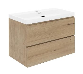 Kúpeľňová skrinka s umývadlom SAT B-Way 79x50x45 cm dub mat BWAY280OAKU4