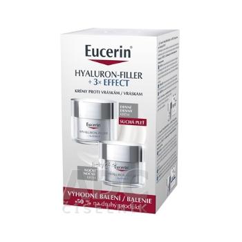 Eucerin Hyaluron-Filler + 3x EFFECT Denný krém pre suchú pleť  SPF 15 50ml + Nočný krém 50ml